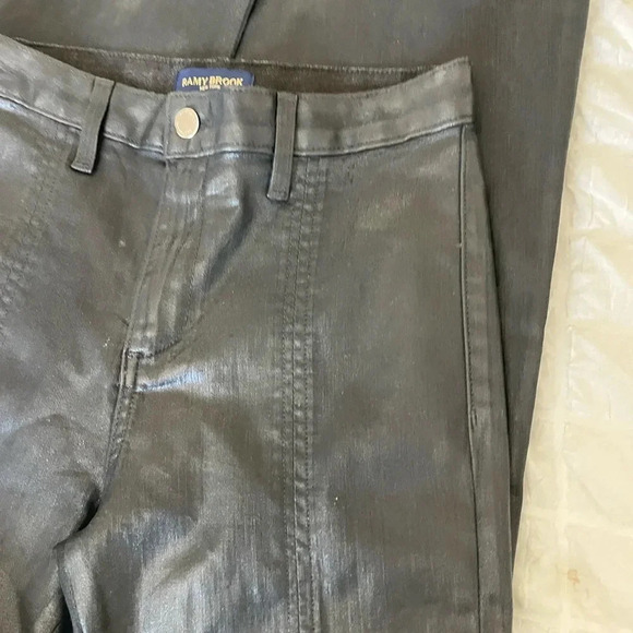 Ramy Brook black coated bootcut flare Matilda jeans - Picture 7 of 14